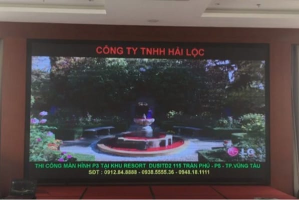Màn hình Led P3 trong nhà được lắp đặt tại khu resort DUSIT D2 - Vũng Tàu