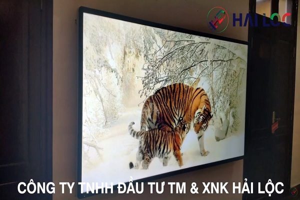 Màn hình LCD cỡ đại được lắp ngay hành lang của Bộ Quốc Phòng