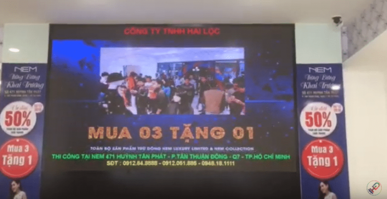 Thi công lắp đặt màn hình Led P3 shop NEM - TP HCM 4
