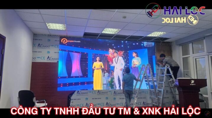 Hải Lộc thi công màn hình LED P1.86 tại Trụ Sở VNPT