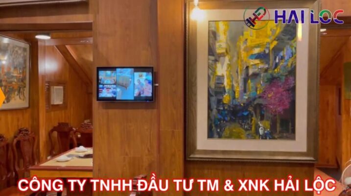 Lắp đặt màn hình lcd quảng cáo 22 inch tại nhà Hàng Lẩu Cua Đường Nguyễn Biểu